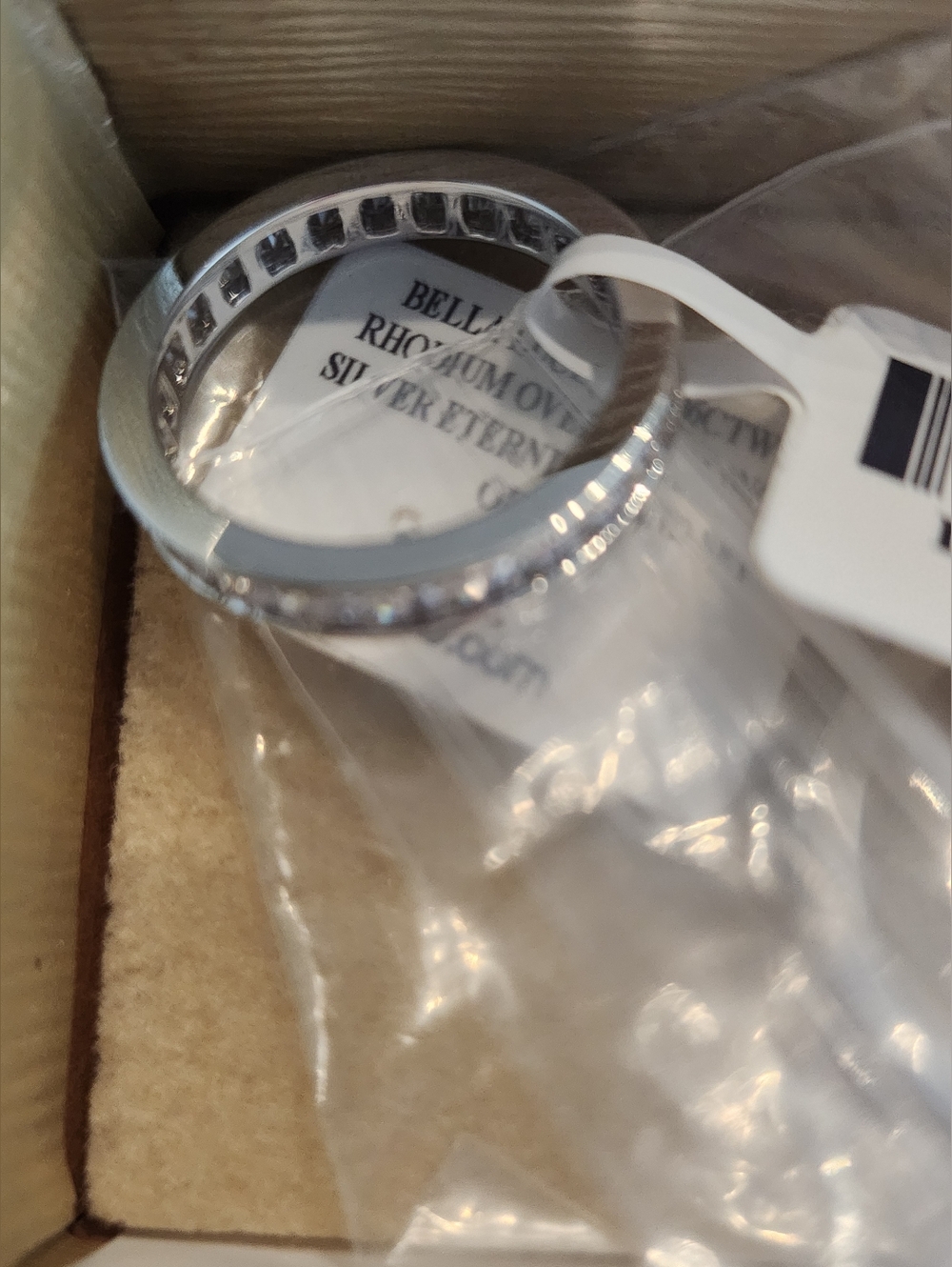 Bella Luce Rhodium Over Sterling Silver Eternity Band Set of 2  Not Used - Picture 2 of 3